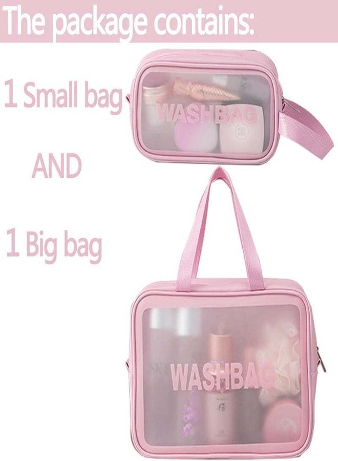 LYDL 2 Pack Toiletry Bag for Women Men, Transparent Waterproof Makeup Cosmetic Bag Travel Organizer for Accessories, Toiletries(Assorted Color) - Image 5